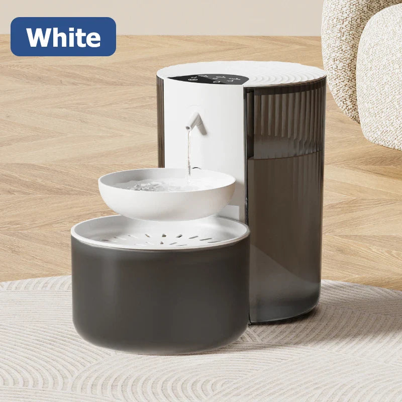 Smart Dump Wireless Automatic Pet Water Dispenser Rechargeable Feeder for Dogs Cats