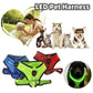 LED Luminous Dog Harness USB Charging Reflective Vest for Large Puppies
