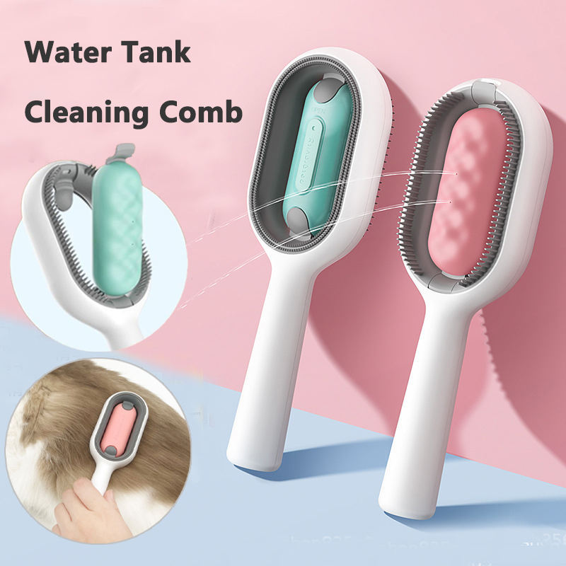 4-in-1 Cat Hair Brush With Water Double-Sided Grooming Comb