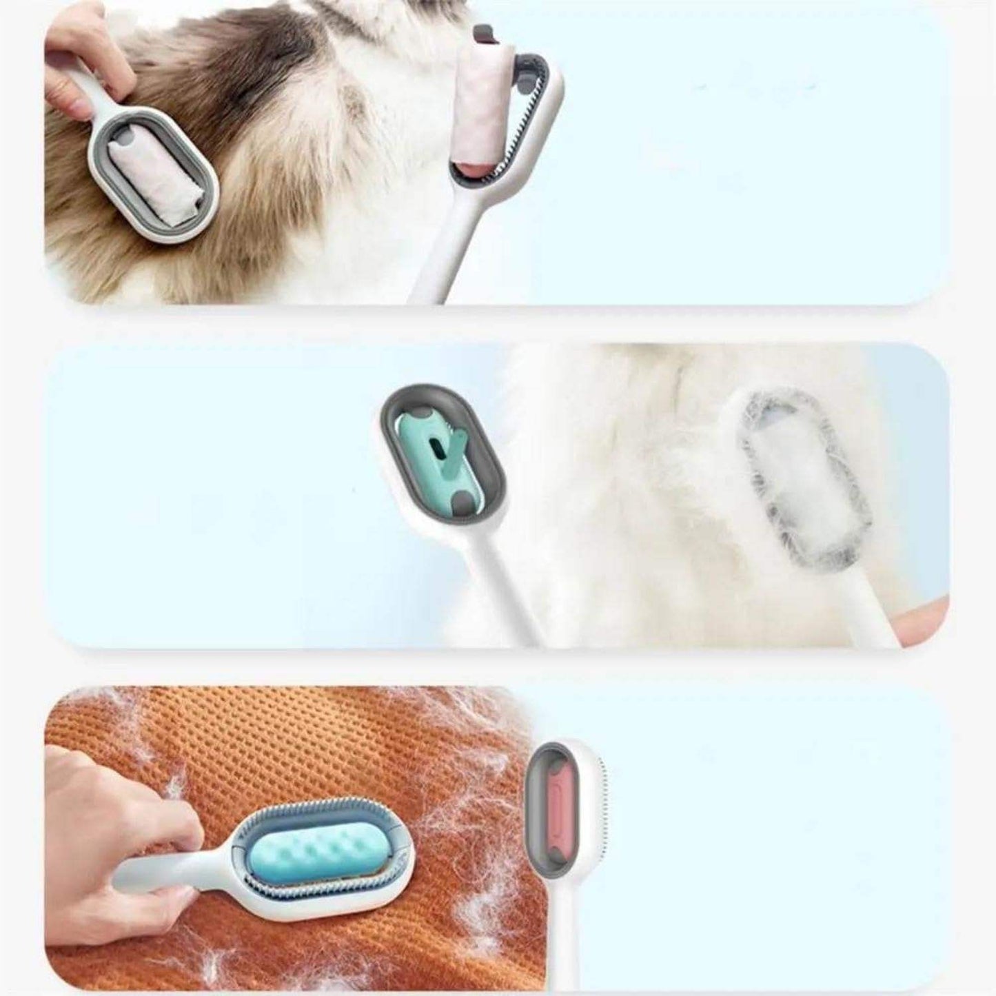 4-in-1 Cat Hair Brush With Water Double-Sided Grooming Comb