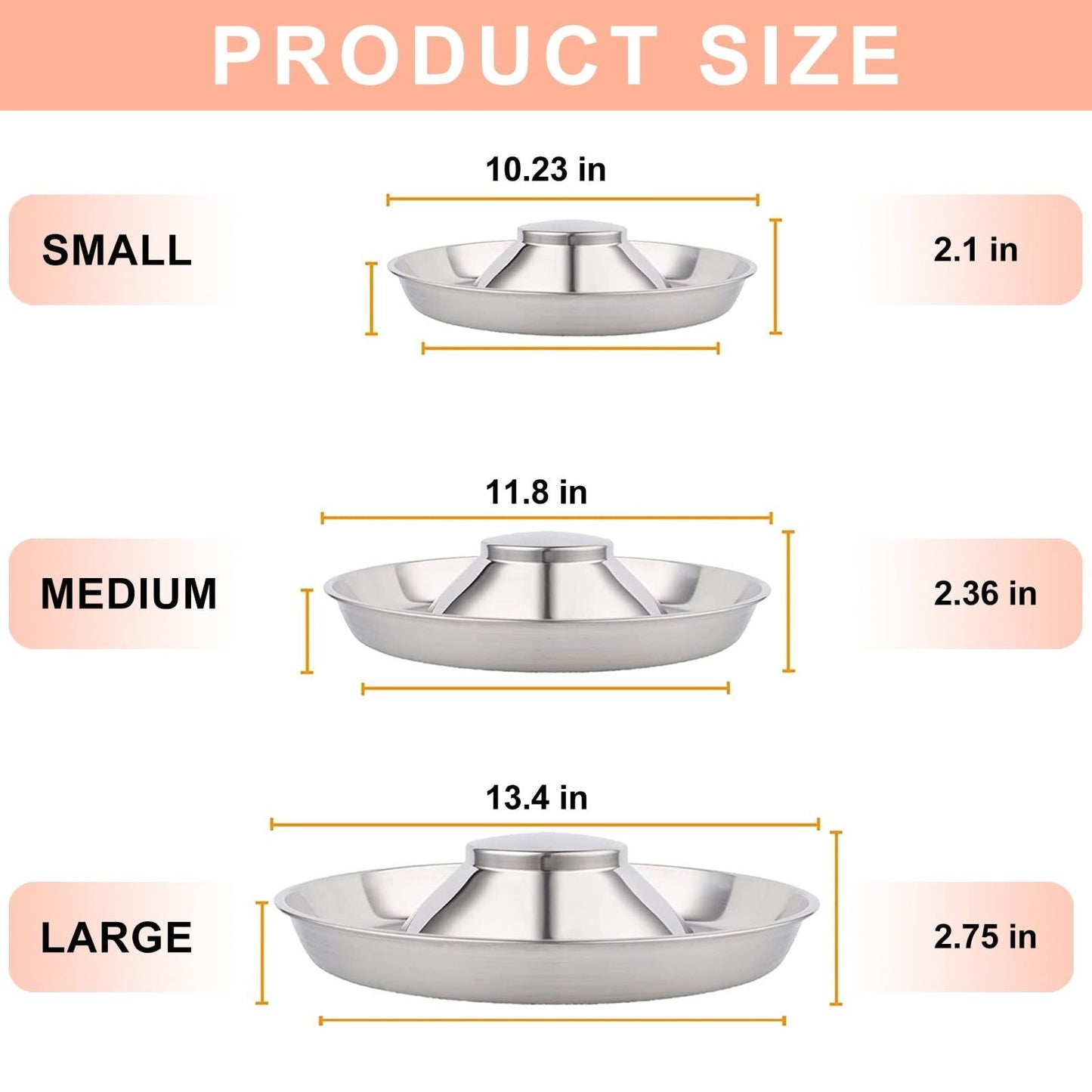 Puppy Feeder Stainless Steel Dog Bowl Food Weaning Small Pets