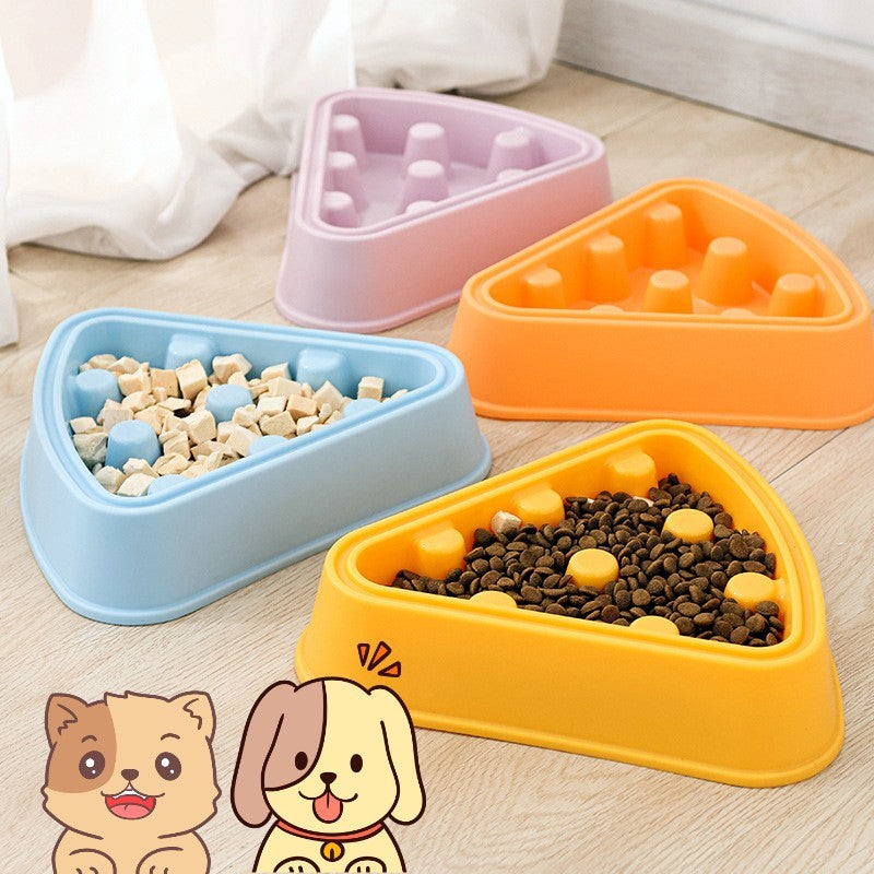 Pizza Shape Slow Feeding Pet Bowl
