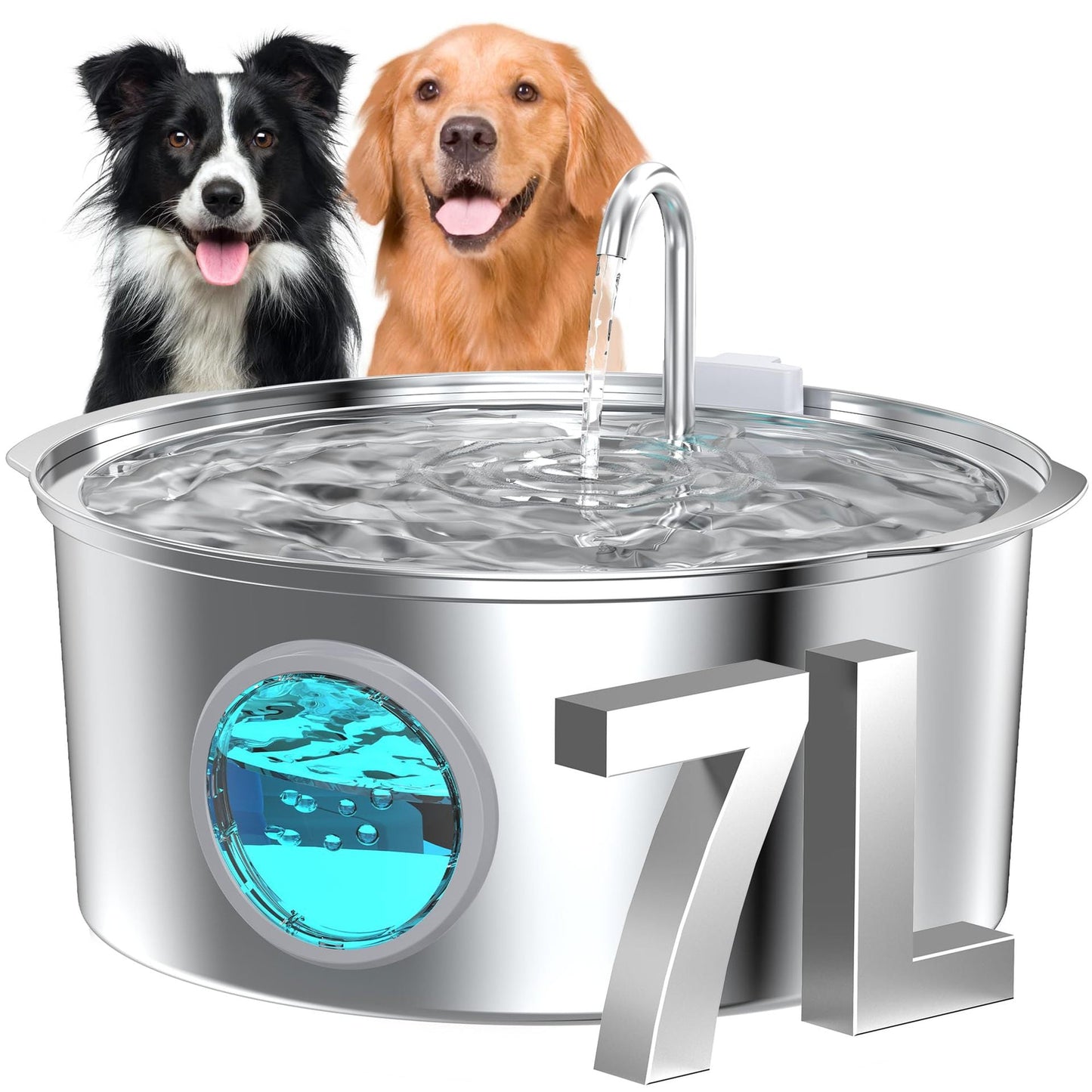 Stainless Steel Pet Water Dispenser Automatic Heating Circulating for Cats Dogs