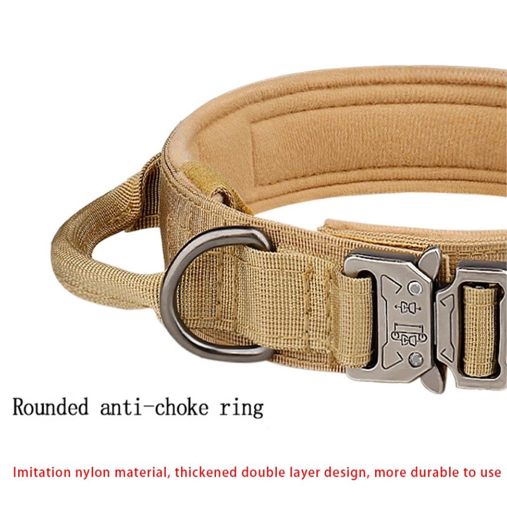 Tactical Nylon Dog Collar with Metal Buckle