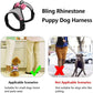 Dog Harness+Leash Sets with Rhinestones – Sparkly Bowknot & Reflective Trim