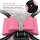 Dog Harness+Leash Sets with Rhinestones – Sparkly Bowknot & Reflective Trim