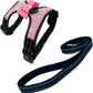Dog Harness+Leash Sets with Rhinestones – Sparkly Bowknot & Reflective Trim