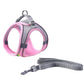 Adjustable Reflective Breathable Mesh Pet Harness with Leash for Outdoors