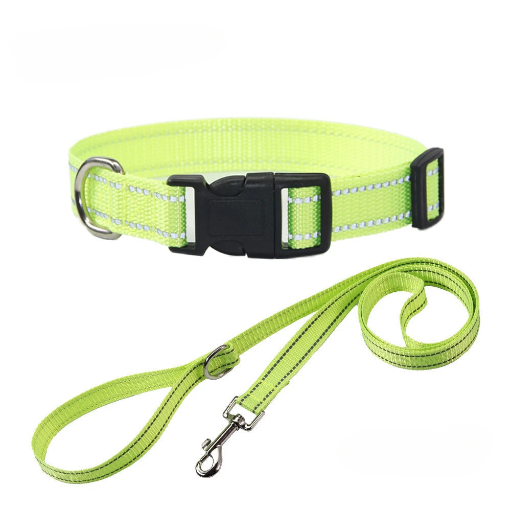 Nylon Dog Collar and Leash Set for All Sizes Dogs