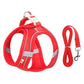 Adjustable Reflective Breathable Mesh Pet Harness with Leash for Outdoors