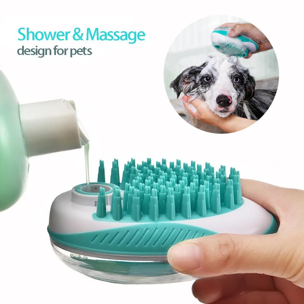 2-in-1 Pet Bath Brush Massage Comb for Dogs and Cats