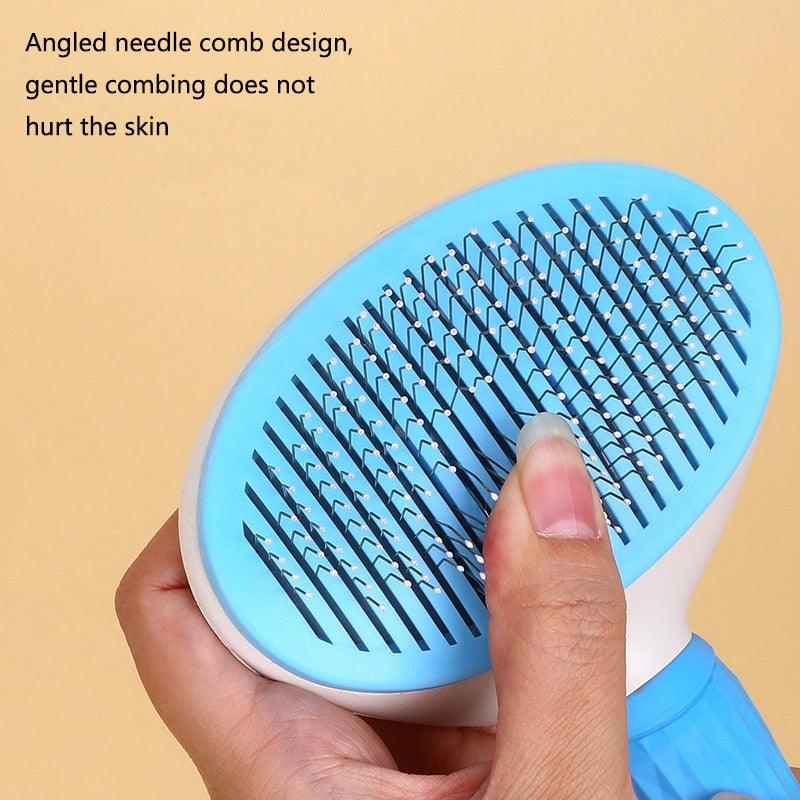 Pet Hair Remover Brush Dog Cat Grooming Self-Cleaning Comb