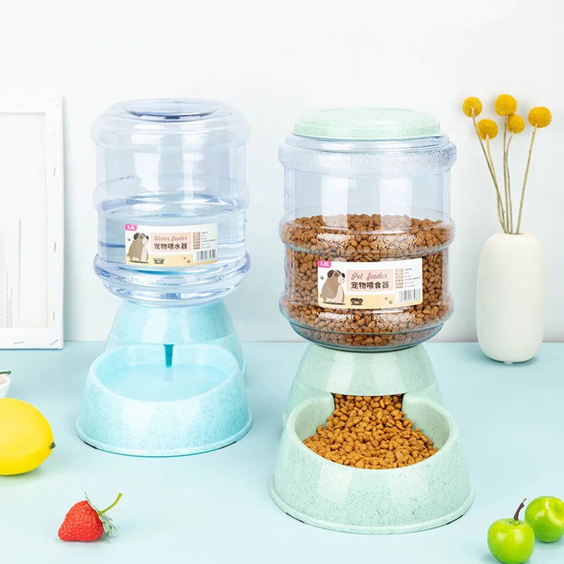 Large Capacity Pet Feeder Bowls Automatic Water and Food Dispenser
