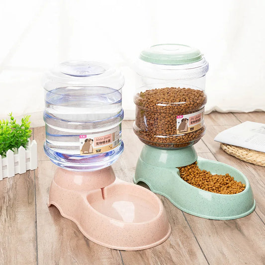 Large Capacity Pet Feeder Bowls Automatic Water and Food Dispenser