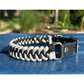 Fishtail Hand Braided Dog Collar in Black & Smoke