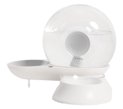 Auto-Myst Automatic Gravity Pet Water Dispenser Filtered Food Bowl 2.8L