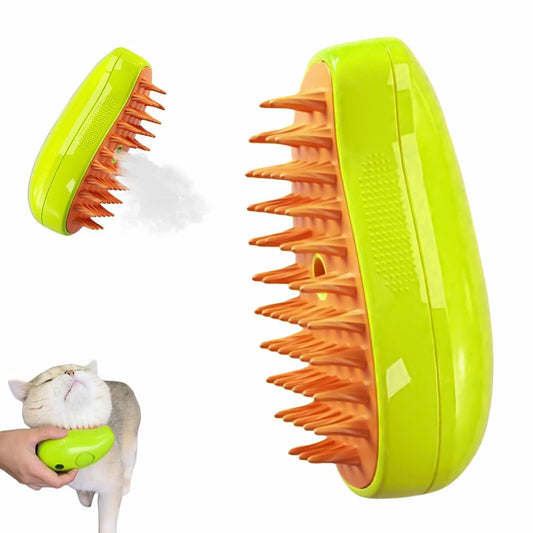 Steamy 3-in-1 Steam Pet Grooming Brush Self-Cleaning Hair Removal