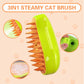 Steamy 3-in-1 Steam Pet Grooming Brush Self-Cleaning Hair Removal