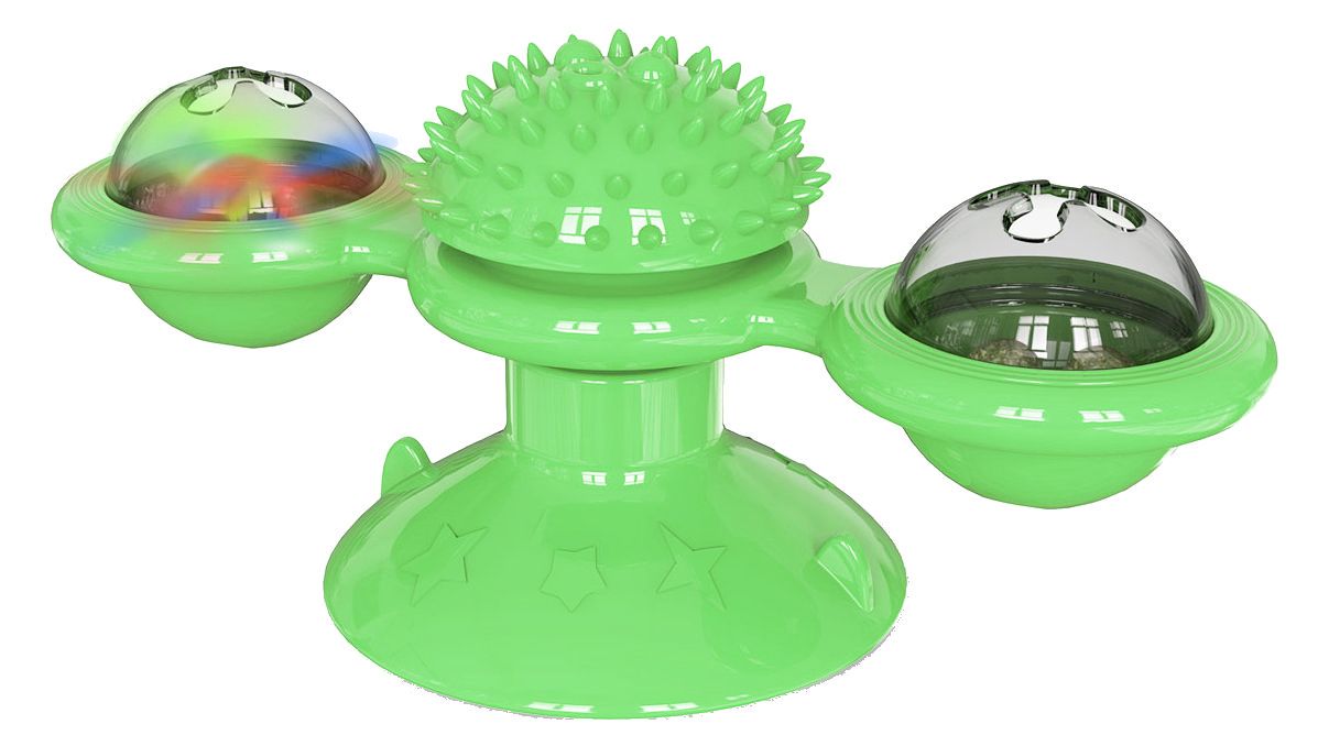 'Windmill' Rotating Suction Cup Spinning Cat Toy