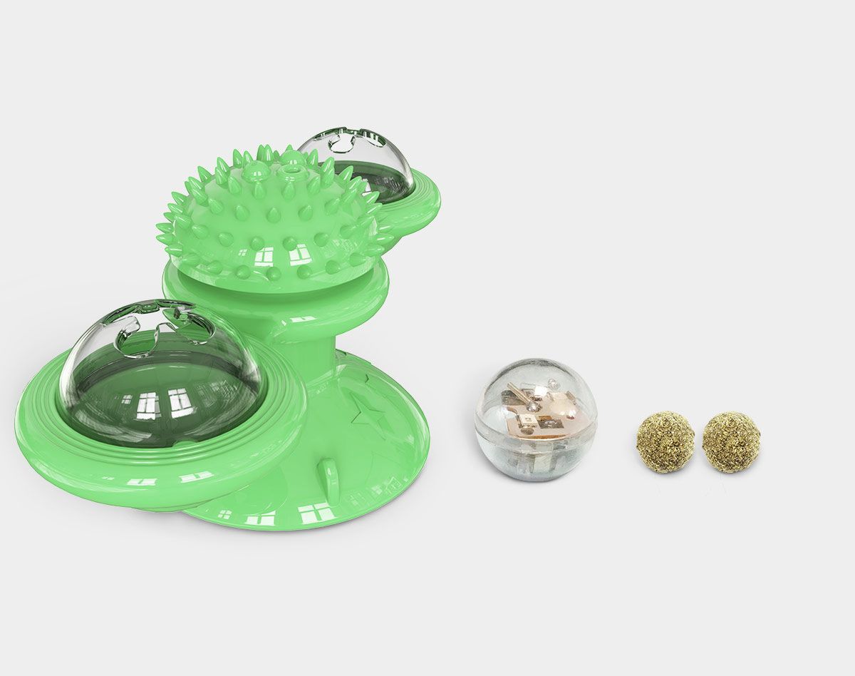 'Windmill' Rotating Suction Cup Spinning Cat Toy