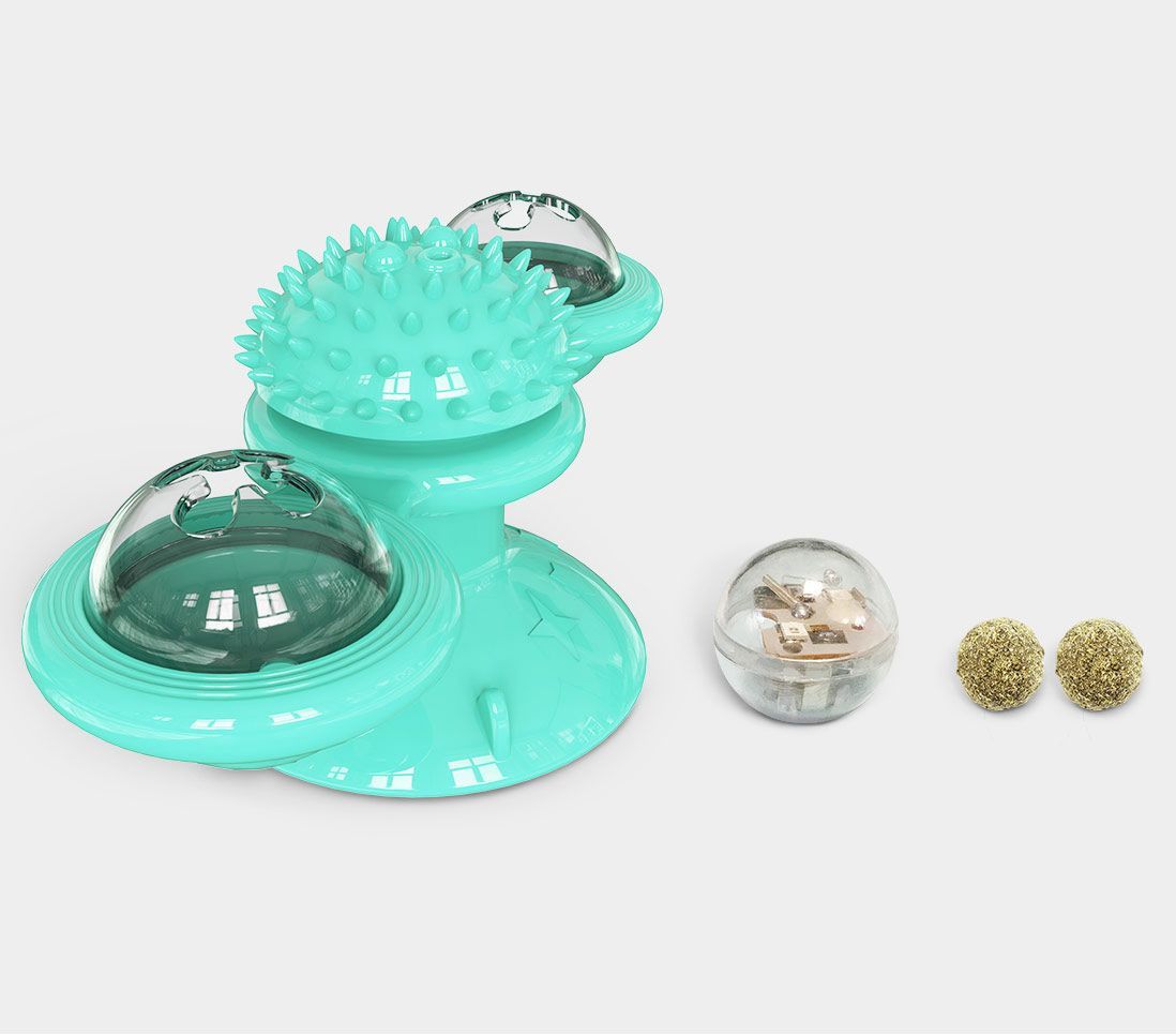 'Windmill' Rotating Suction Cup Spinning Cat Toy