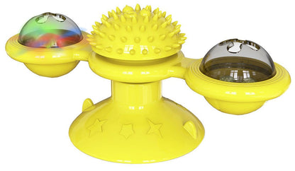 'Windmill' Rotating Suction Cup Spinning Cat Toy